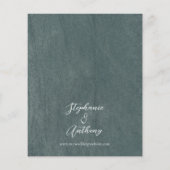 Budget Sage Groene Bloemen Bruiloft Uitnodiging (Achterkant)