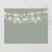 Budget Sage Groene Bruiloft Details Foto Uitnodige (Achterkant)