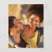 Budget Sage Groene Huwelijksfoto Uitnodiging (Achterkant)