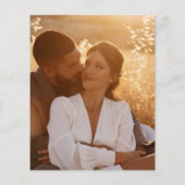 Budget Sage Groene Lichten Foto Trouw Uitnodiging (Achterkant)