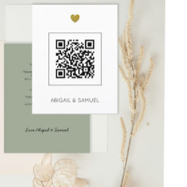 Budget Sage QR Code All in One Weduwen Uitnodiging