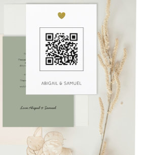 Budget Sage QR Code All in One Weduwen Uitnodiging
