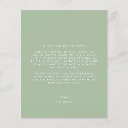 BUDGET Sage Weduwfoto Hartelijk dank Flyer (Achterkant)