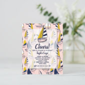 Budget Sailships Nautical Birthday Invitations (Staand voorkant)