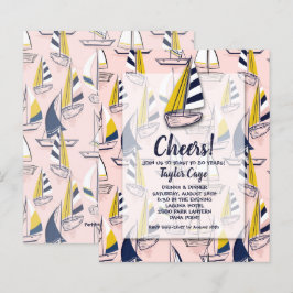 Budget Sailships Nautical Birthday Invitations