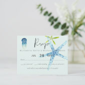 BUDGET Salife Beach Ocean Wedding Briefkaart (Staand voorkant)