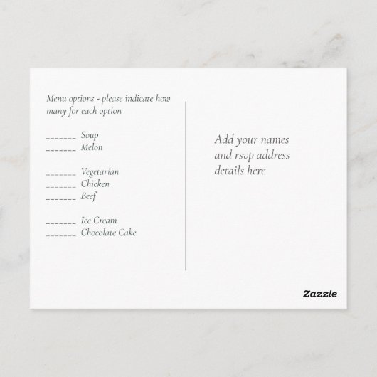 BUDGET Salife Beach Ocean Wedding Briefkaart (Achterkant)