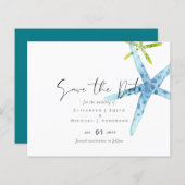 BUDGET Salife Beach Ocean Wedding SavetheDate (Voorkant / Achterkant)