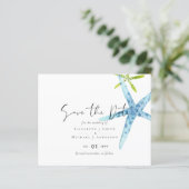 BUDGET Salife Beach Ocean Wedding SavetheDate (Staand voorkant)
