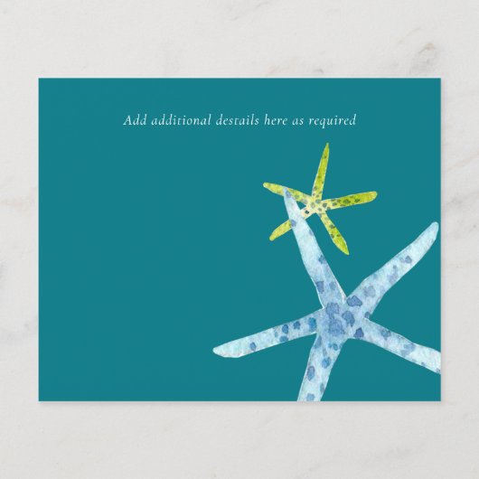 BUDGET Salife Beach Ocean Wedding SavetheDate (Achterkant)