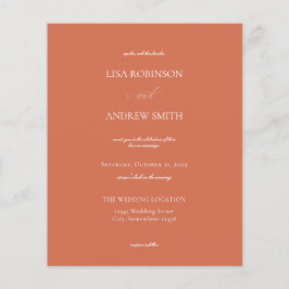Budget Salmon Oranje Calligraphy Wedding Flyer