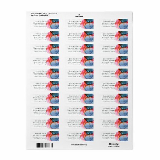 BUDGET samenvatting Regenboog Aquarel Bruiloft Etiket (Full Sheet)