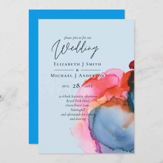 BUDGET samenvatting Regenboog Waterverf Bruiloft (Voorkant / Achterkant)