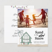 Budget Sand is de nieuwe Sneeuwfoto Kerstmis Kaart (Voorkant / Achterkant)