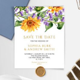 BUDGET Sanflowers & Lavander Save The Date