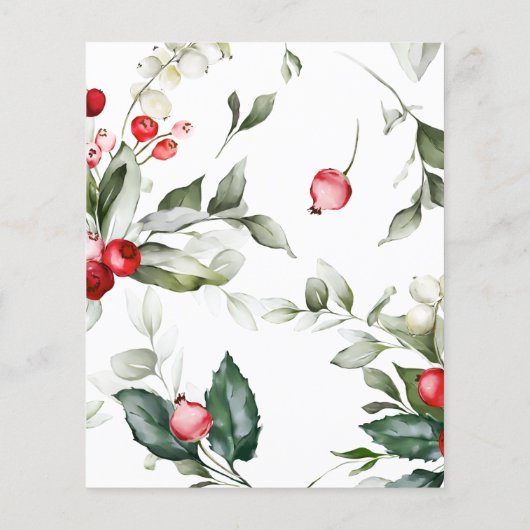 Budget Santa Baby kerstfeest Baby shower Uitnodigi (Achterkant)