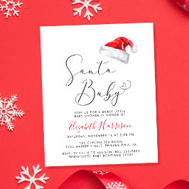 Budget Santa Baby kerstfeest Baby shower Uitnodigi