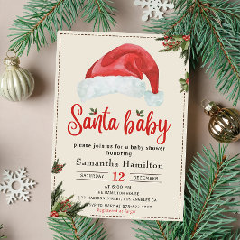 Budget Santa Baby kerstfeest Baby shower Uitnodigi Kaart