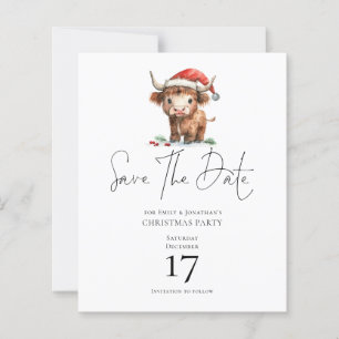 Budget Santa Highland Koe Christmas Save the Date