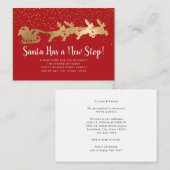 Budget Santa New Stop Reindeer Red Holiday Bewegin Notitiekaartje (Voorkant / Achterkant)