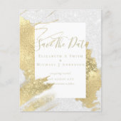 BUDGET SAVE DATES Goud Folie Glitter Look Abstract (Voorkant)