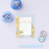 BUDGET SAVE DATES Goud Folie Glitter Look Abstract Flyer (Enkel)