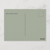 BUDGET Save Dates Sage Gold Glitter Weddenschap Briefkaart (Achterkant)