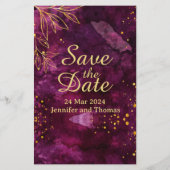 Budget Save De Datum Bruiloft Uitnodiging Flyer (Achterkant)