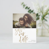 Budget Save Onze Datum Nepgoud Calligrafie & Foto (Staand voorkant)