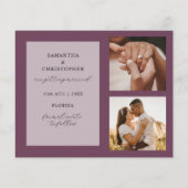 Budget Save Our Date Bordeaux Foto Bruiloft (Achterkant)