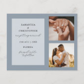 Budget Save Our Date Dusty Blue Photo Wedding (Achterkant)