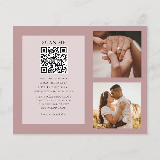 Budget Save Our Date QR Code (Achterkant)