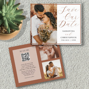 Budget Save Our Date QR-code foto bruiloft