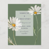 Budget Save Our Date Wildflower Photo Weddenschap (Achterkant)