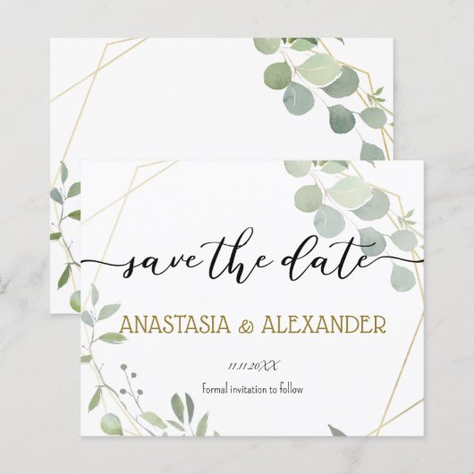 BUDGET Save the date. (Voorkant / Achterkant)