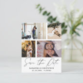 Budget Save the Date 4 Foto Sjabloon Uitnodiging (Staand voorkant)