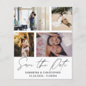 Budget Save the Date 4 Foto Sjabloon Uitnodiging (Voorkant)