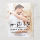 Budget Save the Date Afbeelding Photo Wedding Flyer (Voorkant)
