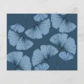 Budget Save the Date Blue & White Foliage Wedding (Achterkant)