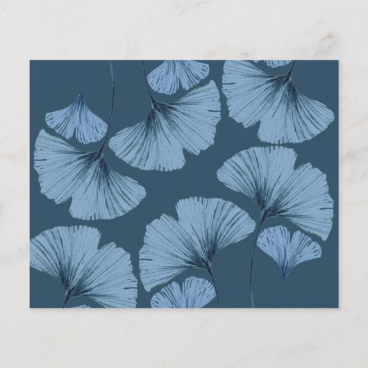 Budget Save the Date Blue & White Foliage Wedding (Achterkant)