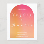 Budget Save the Date Boho Arch Wedding Invitation (Voorkant)