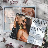 Budget Save the Date Eucalyptus Foto Bruiloft 