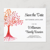 Budget Save the Date Family Tree Family Reunion (Voorkant)