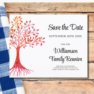 Budget Save the Date Family Tree Family Reunion