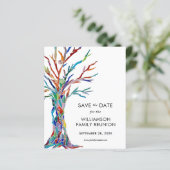 Budget Save the Date Family Tree Family Reunion (Staand voorkant)