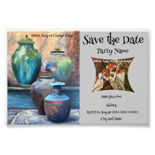 Budget Save the Date Feest Uitnodiging HG Foto Afdruk