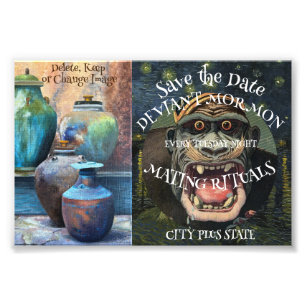 Budget Save the Date-feestuitnodiging 2045 HG Foto Afdruk