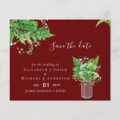 BUDGET Save the Date Fern Greenery Wedding (Voorkant)