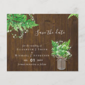 BUDGET Save the Date Fern Greenery Wedding (Voorkant)