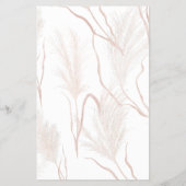 Budget Save The Date Modern Pampasgras Bloemen Flyer (Achterkant)